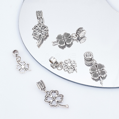 48Pcs 3 Styles Tibetan Style Alloy European Dangle Charms FIND-CA0005-55-1