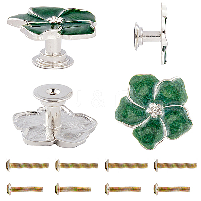 4Pcs Alloy Rhinestone Drawer Knobs AJEW-GF0007-43-1