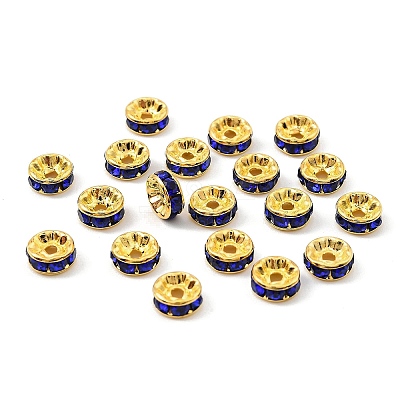 Brass Rhinestone Spacer Beads RB-A014-Z8mm-05G-1