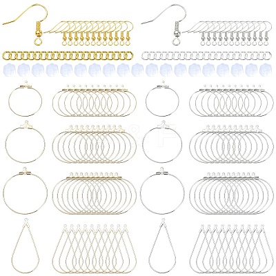 DIY Brass Geometric Hoop Earring Making Kit DIY-YW0008-60-1