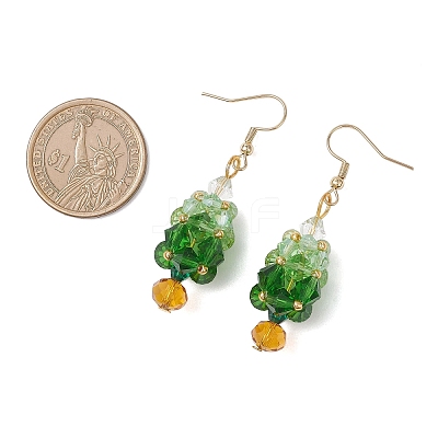 Stainless Steel Glass Dangle Earrings EJEW-MZ00607-1