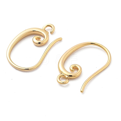 Brass Earring Hooks KK-G516-02G-1