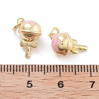 Rack Plating Brass Enamel Charms LS-KK-G512-19A-G-1