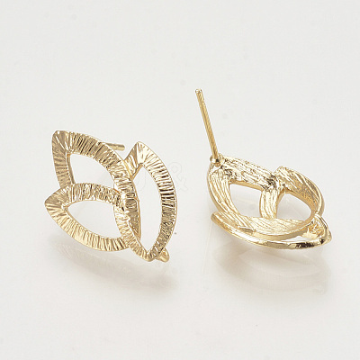 Brass Stud Earring Findings KK-T027-99G-1