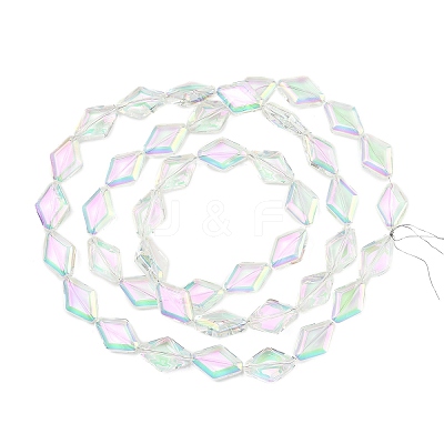 Electroplate Glass Beads Strands EGLA-B010-01A-HR01-1