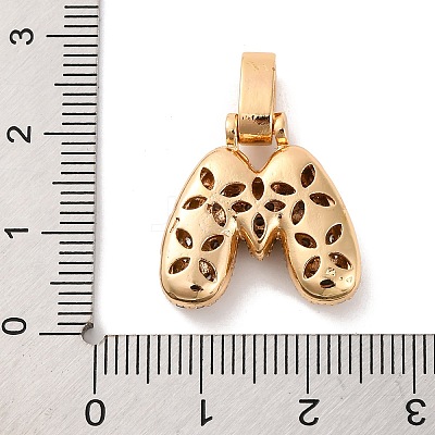 Brass Micro Pave Cubic Zirconia Pendants KK-C076-29M-G01-1