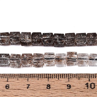 Crackle Transparent Glass Beads Strands GLAA-N062-6mm-01-1