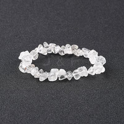 Valentines Day for Lovers Ideas Crystal Chips Stretch Bracelets X-BJEW-JB01308-07-1