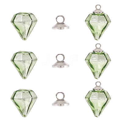 DIY Diamond Glass Bottles Pendants Making Kits DIY-TA0012-40F-1