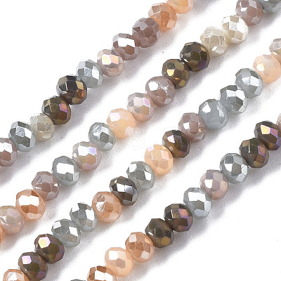 Electroplate Glass Beads Strands EGLA-T020-13B-01-1