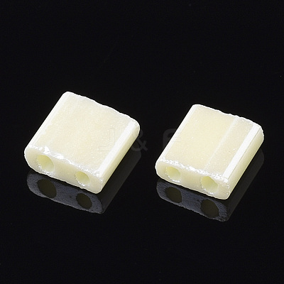 2-Hole Opaque Glass Seed Beads SEED-S023-07H-1