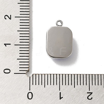 304 Stainless Steel Glass Pendants STAS-L022-062P-03-1