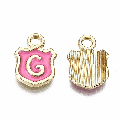 Alloy Enamel Charms ENAM-T012-03G-RS-1