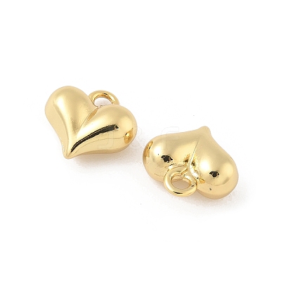 Heart Brass Charms KK-M327-02A-G-1