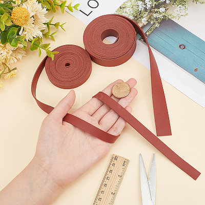 2 Rolls 2 Styles 3 Yards Double Face Imitation Leather Cord LC-WR0001-01A-1