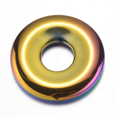 Electroplate Non-magnetic Synthetic Hematite Pendants G-F337-49-01-1