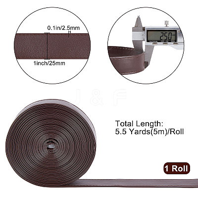 Flat PU Imitation Leather Cord LC-WH0006-05B-01-1