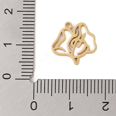 304 Stainless Steel Pendants STAS-S139-06G-08-1