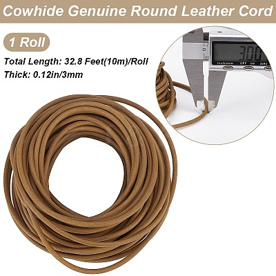 10M Round Leather Beading Cord WL-GF0001-23B-01-1