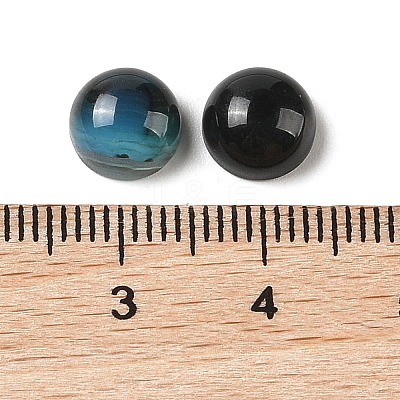 Natural Blue Agate Cabochons G-B082-07A-04-1