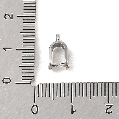 Non-Tarnish 304 Stainless Steel Ice Pick Pinch Bails STAS-Z058-01P-08-1