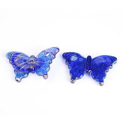 Handmade Silver Foil Lampwork Pendants FOIL-S122-B-1