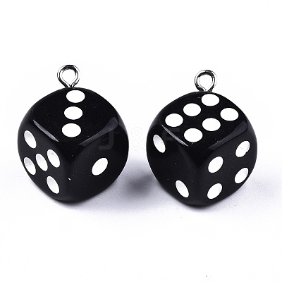 Opaque Epoxy Resin Pendants CRES-N025-12A-B01-1
