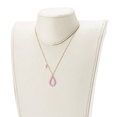 Brass Cubic Zirconia Pendant Necklace NJEW-JN03531-1