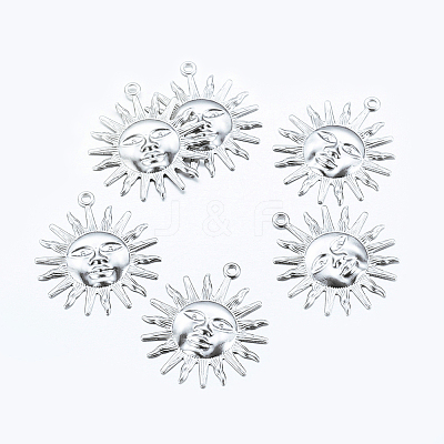 Tarnish Resistant 201 Stainless Steel Pendants STAS-F128-09P-1