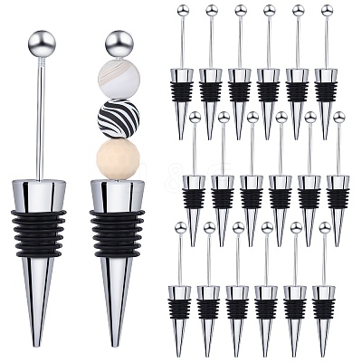 18Pcs Beadable Wine Stoppers FIND-SZ0003-57-1