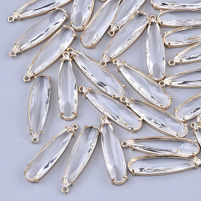 Transparent Glass Pendants GLAA-T007-15F-1