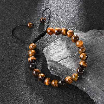 Adjustable Nylon Cord Braided Bead Bracelets BJEW-F308-55E-1