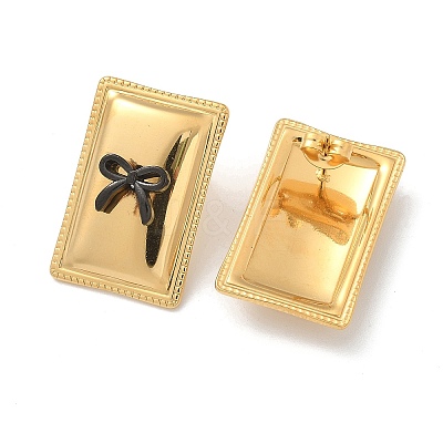 304 Stainless Steel Acrylic Stud Earrings for Women STAS-Z117-06G-1