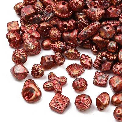 Antiqued Acrylic Beads AC-CBAAA05-01I-1