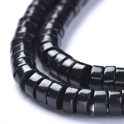 Natural Shungite Beads Strands G-L505-17A-1