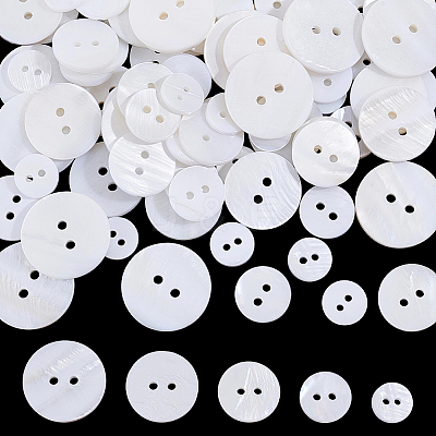 70Pcs 5 Styles Shell Buttons FIND-ME0003-63-1