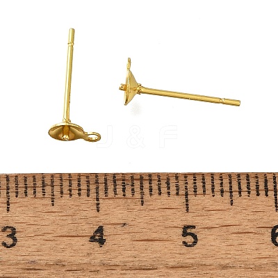 304 Stainless Steel Stud Earring Findings STAS-P370-02A-G-1