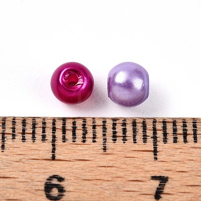 Baking Paint Pearlized Glass Pearl Beads X1-HY-Q003-4mm-M01-1