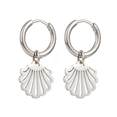 Non-Tarnish 304 Stainless Steel Dangle Hoop Earrings for Women EJEW-JE05037-1