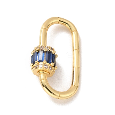 Rack Plating Brass Screw Carabiner Lock Charms KK-M227-15G-1