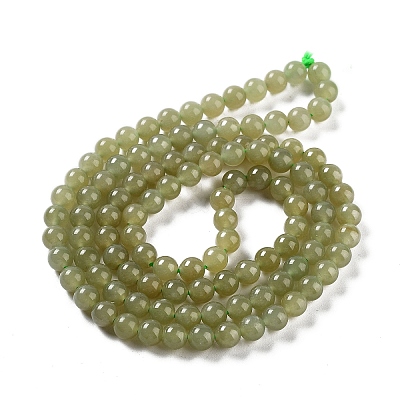 Natural Nephrite Jade/Hetian Jade Beads Strands G-NH0005-030D-1