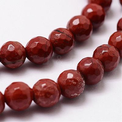 Natural Red Jasper Beads Strands G-D840-50-6mm-1