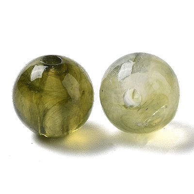 Acrylic Imitation Gemstone Beads X-OACR-R029-10mm-02-1