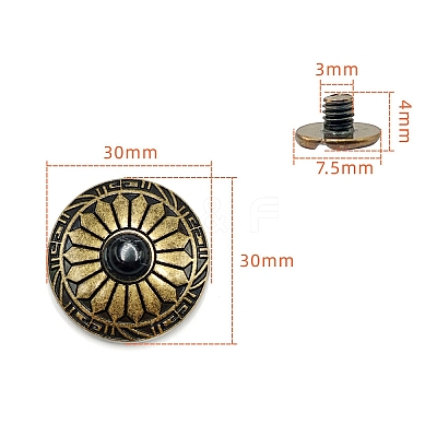 Alloy Decorative Buttons PW-WG1200D-24-1