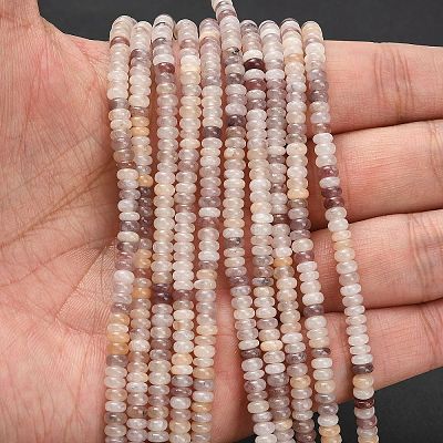 Natural Lepidolite/Purple Mica Stone Beads Strands G-L635-A30-4x2mm-1