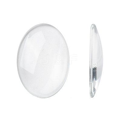 Transparent Oval Glass Cabochons LS-GGLA-R022-35x25-1