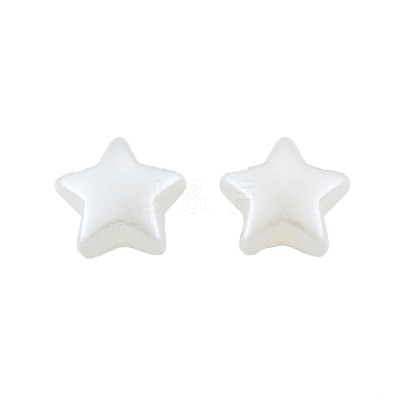 ABS Plastic Imitation Pearl Beads X-OACR-T018-07-1