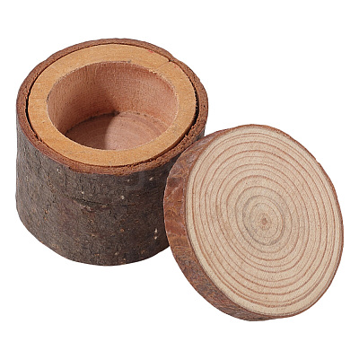 1Pc Wooden Ring Boxes with Lid DJEW-SP0001-10-1