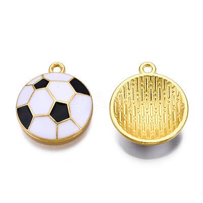 Rack Plating Eco-Friendly Alloy Enamel Pendants ENAM-N052-009-1