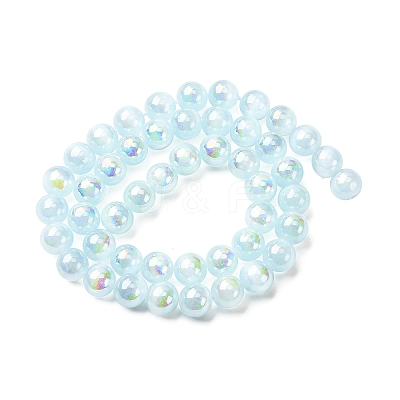 Plating Natural Selenite Beads Strands G-G120-A01-01-03-1